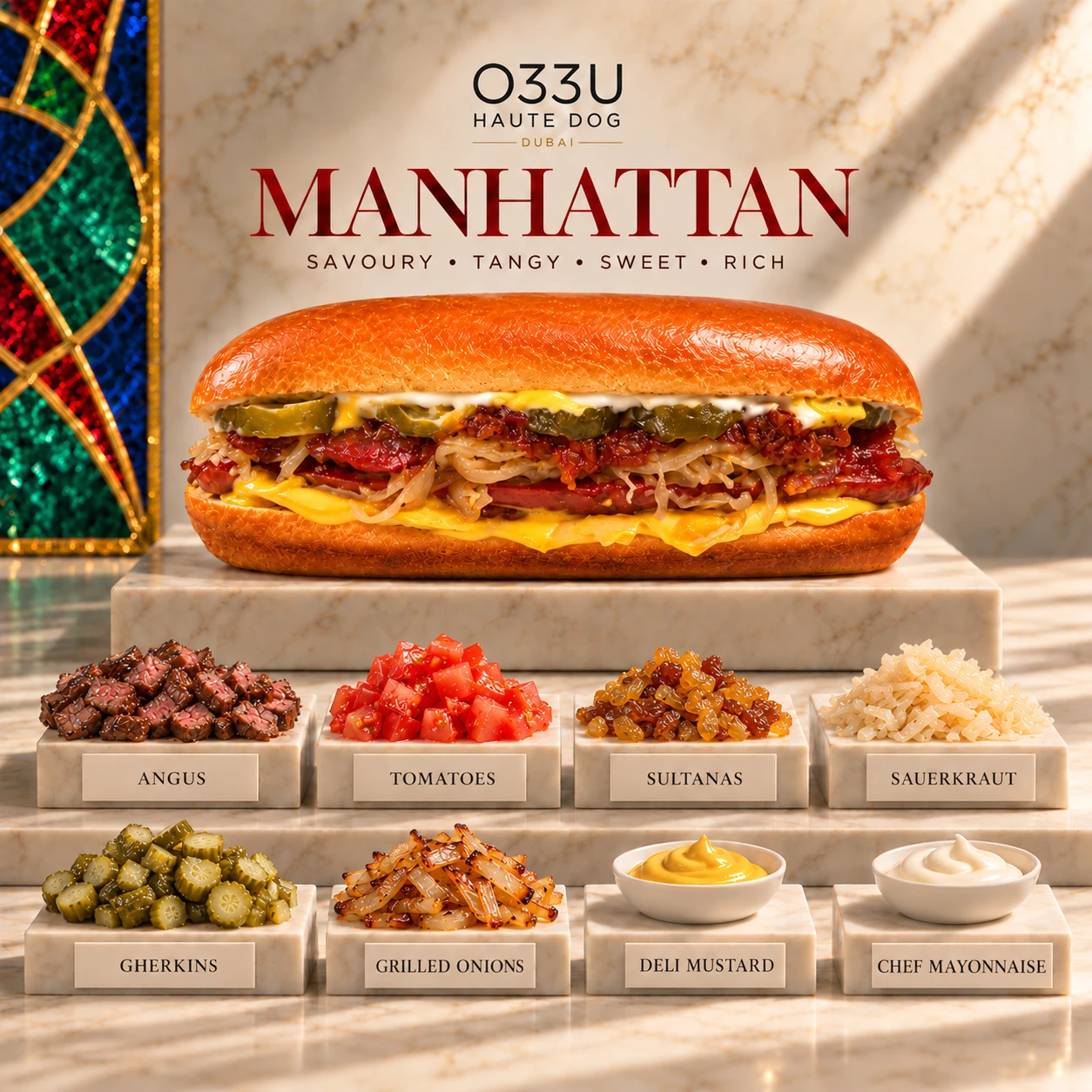 Original O33U Manhattan haute dog artwork
